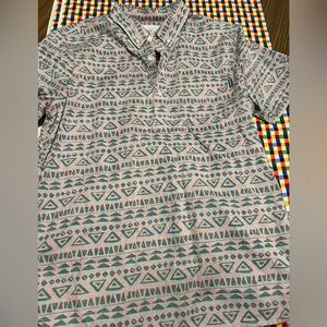 Chubbies Geometric Pink and Green Men's Shirt M